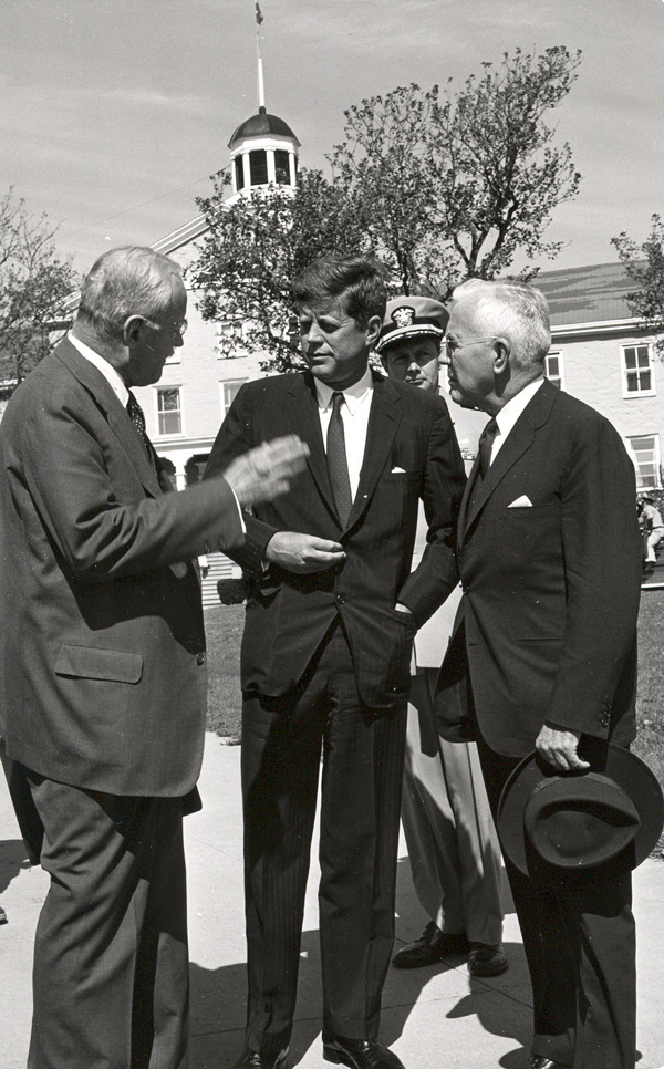 Whole Dude-Whole Master: September 27, 1961. President Kennedy with CIA Director Allen Dulles and his new pick, John A. McCone.