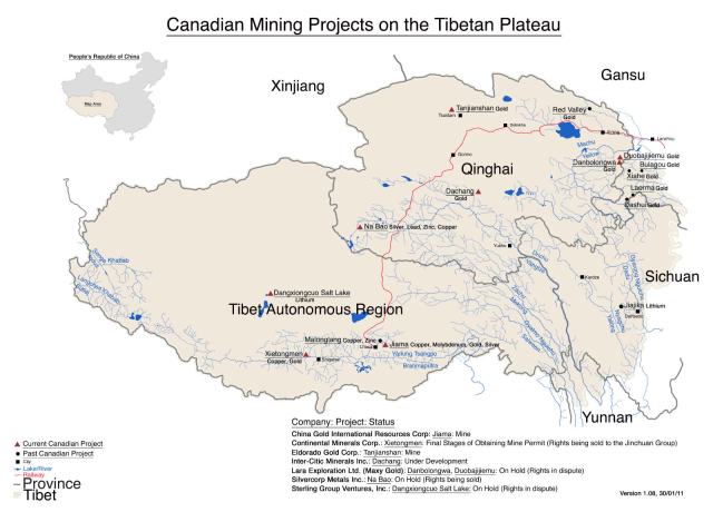 red china neocolonialist canadian mining projects tibet