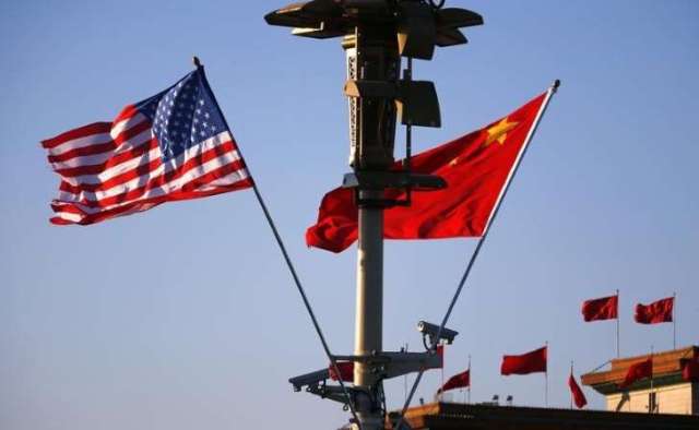 red alert us and chinese flags at tiananmen square president obama beijing visit